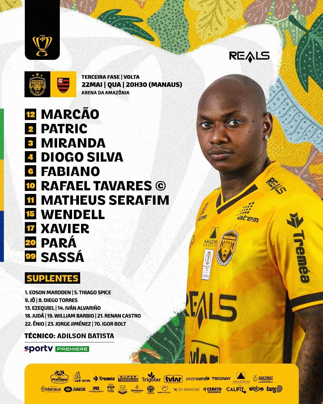 Esscalação Amazonas. Foto: rede social X / Amazonas.