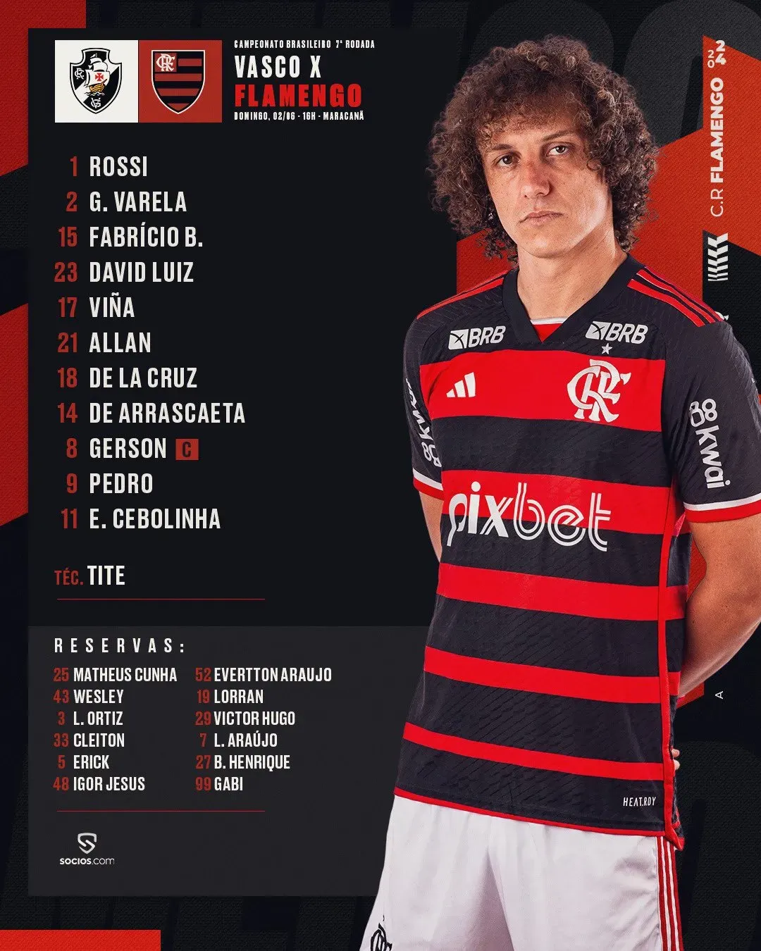 Foto: rede social X / Flamengo.