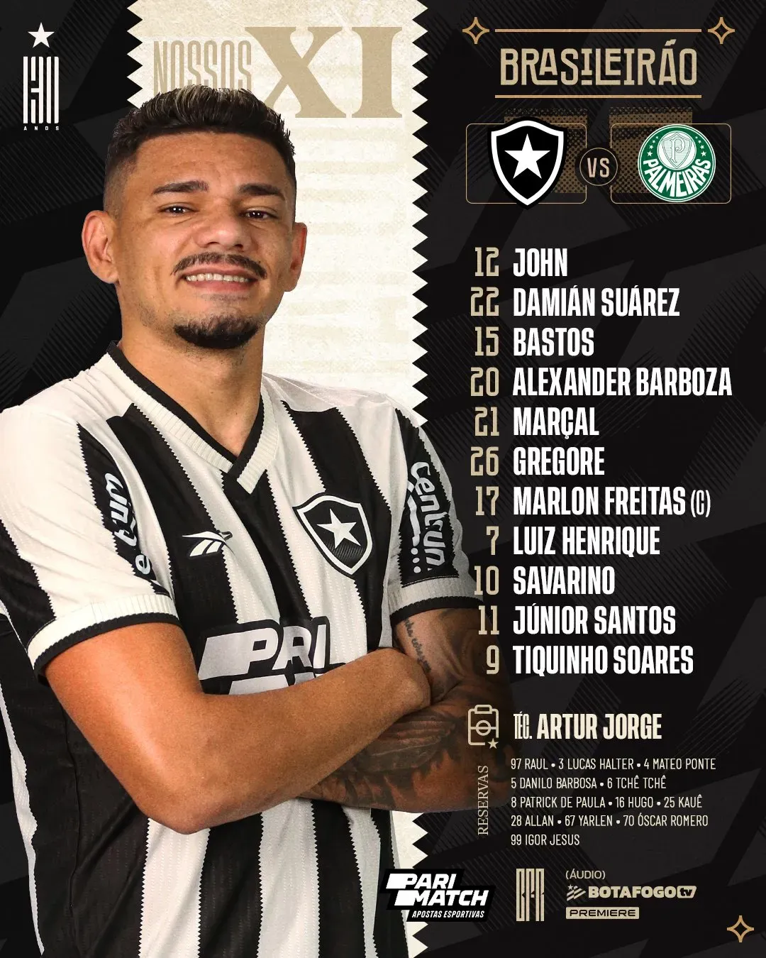 Foto: rede social X / Botafogo