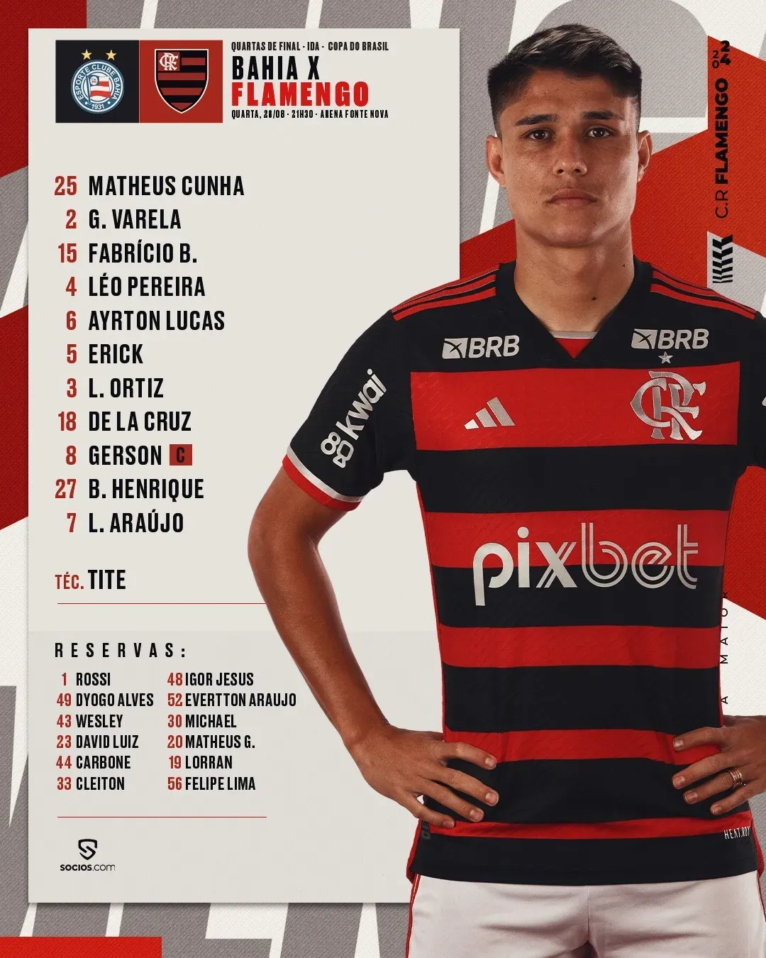 Foto: rede social X / Flamengo