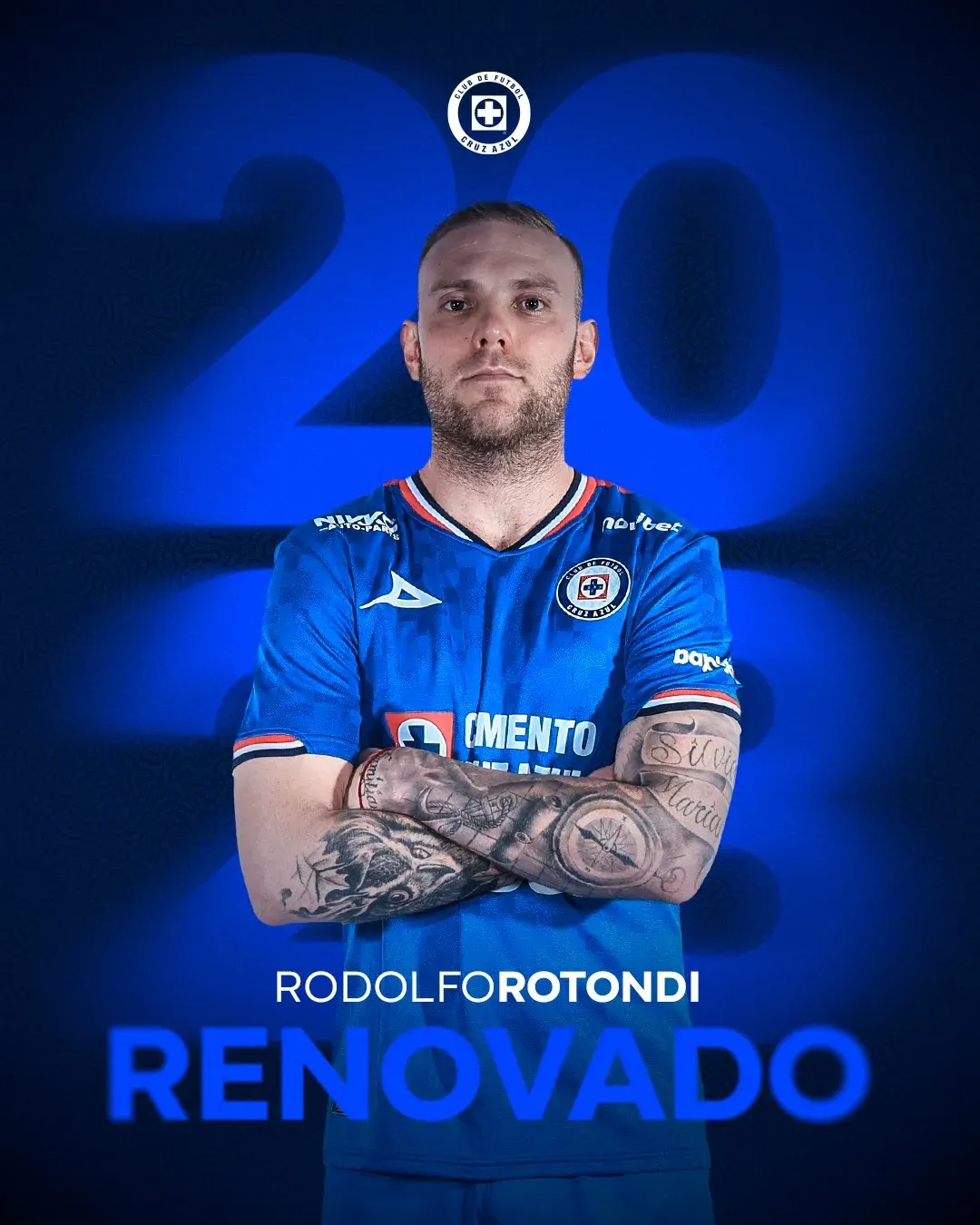 Rotondi fue renovado y su cláusula de salida se elevó. (@CruzAzul)