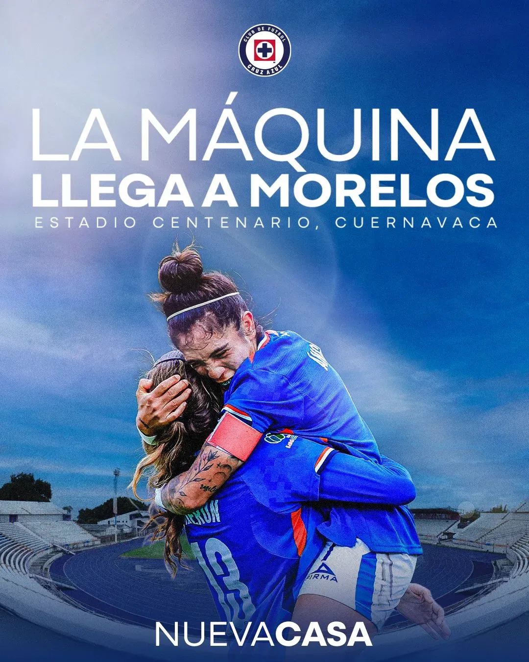 Cruz Azul Femenil se muda a Morelos. (@AzulFemenil)