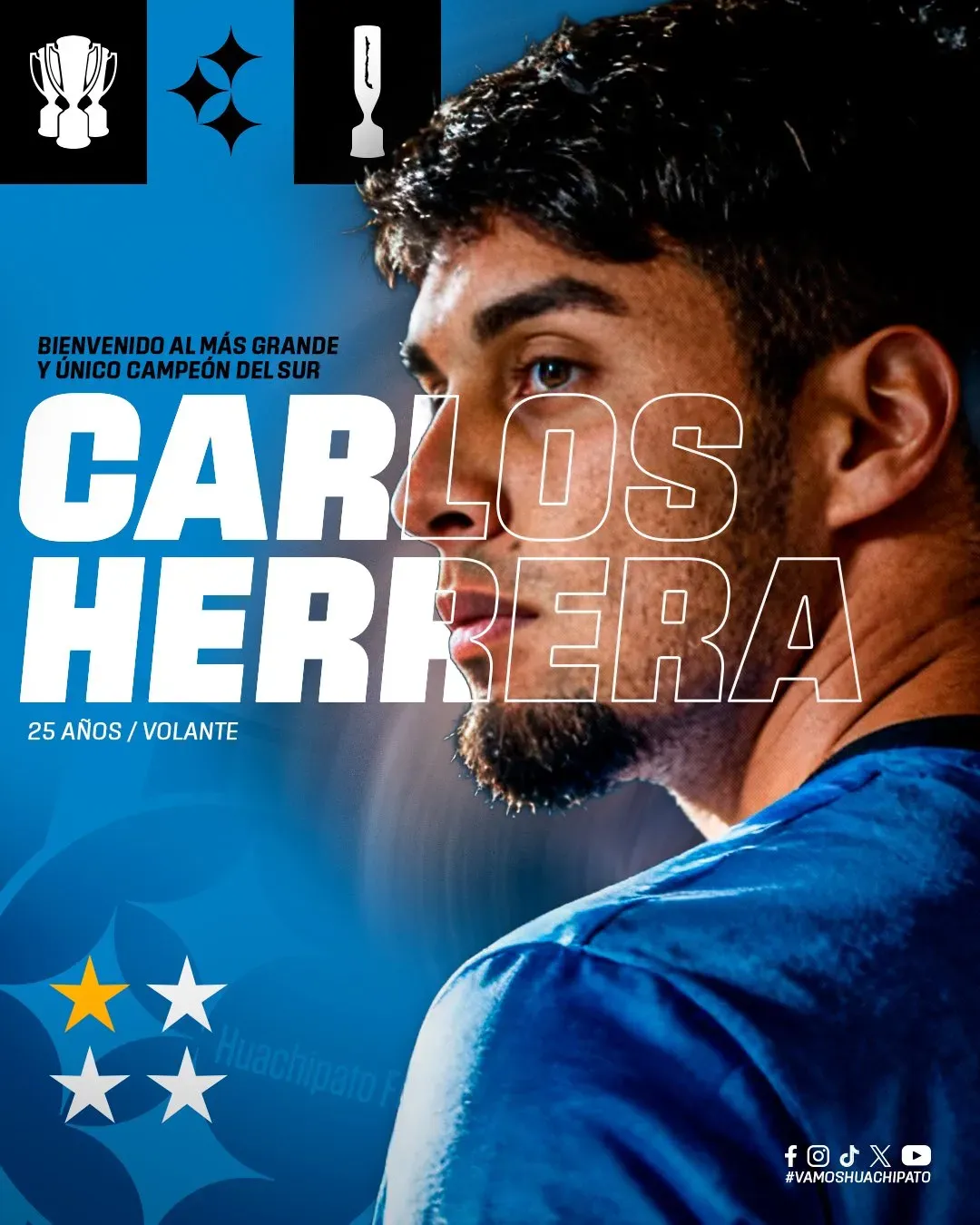 Carlos Herrera es el segundo jugador que se suma a Huachipato tras ganar la Copa Chile 2025. Foto: Huachipato.
