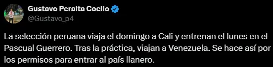 Información de Gustavo Peralta (Foto: X).