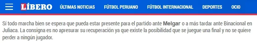 Se aclaró la situación de Pablo Sabbag en Alianza Lima. | Créditos: Diario Libero.