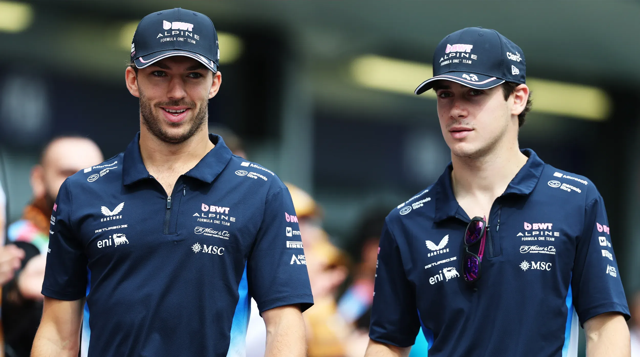 Colapinto y Gasly, la dupla de pilotos en Alpine en la Fórmula 1. (Getty Images)