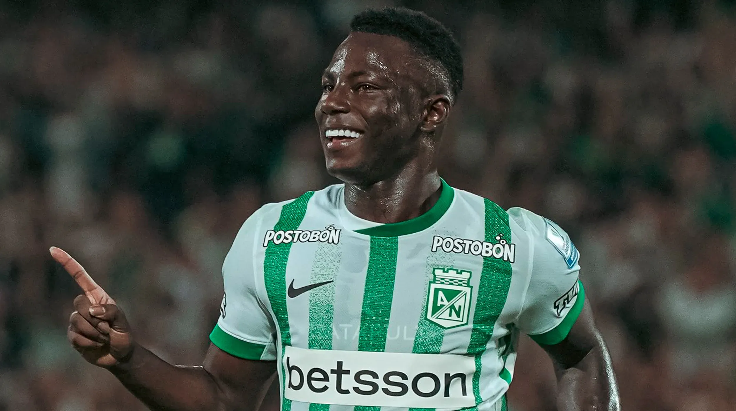 Marino Hinestroza, delantero colombiano de Atlético Nacional, pretendido por Boca.