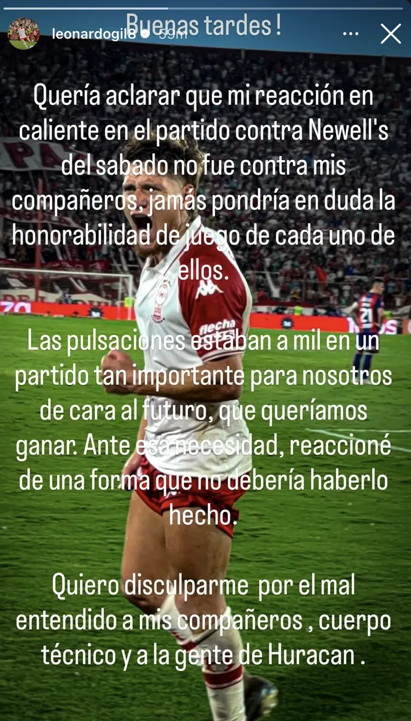 El mensaje de Leonardo Gil | Instagram