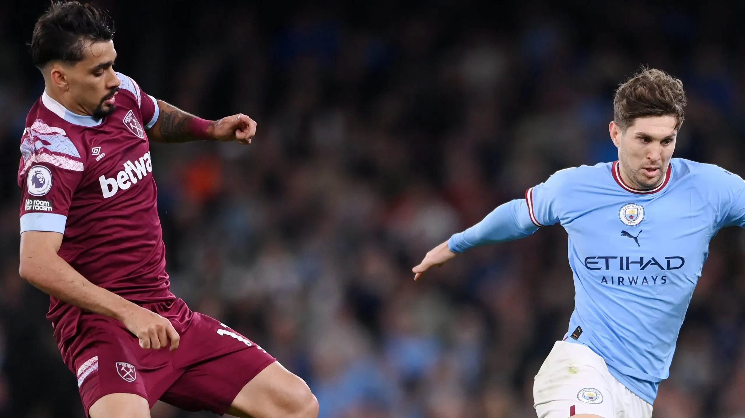 Lucas Paquetá contra el Manchester City, el que podría ser su próximo equipo. Getty Images.