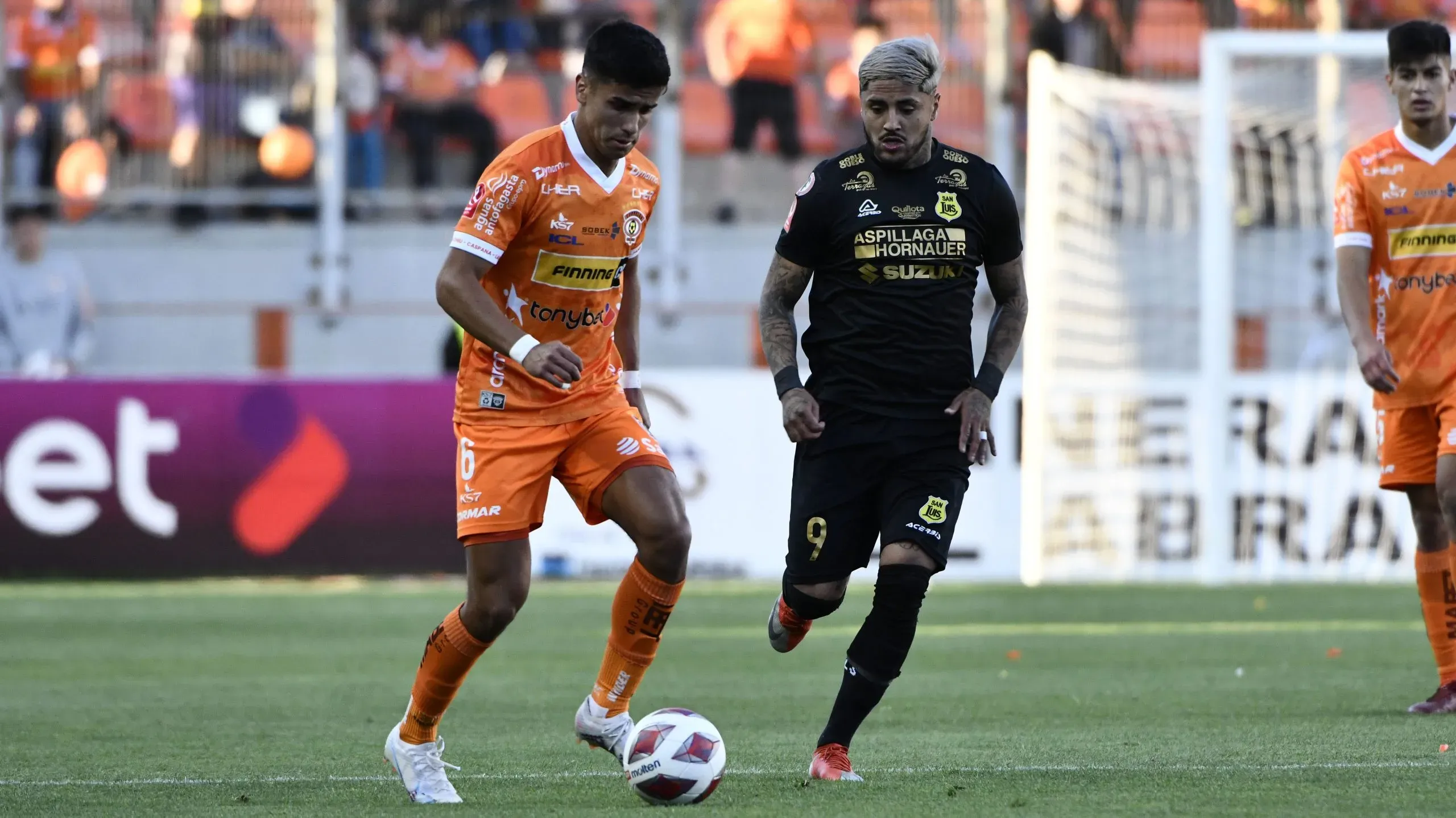 Nicolás Palma defendiendo los colores de Cobreloa vs. San Luis de Quillota, 2023 (Photosport)