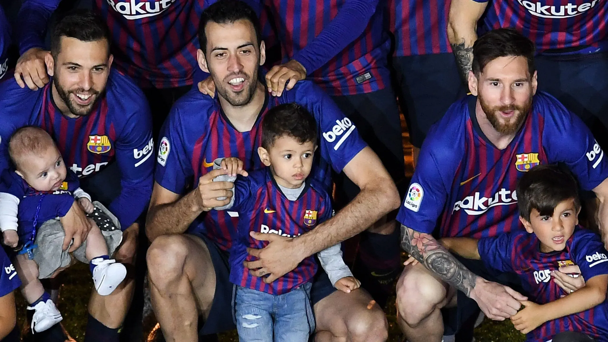 La amistad de Lionel Messi con Jordi Alba y Sergio Busquets perduró a pesar de la distancia. Getty Images.