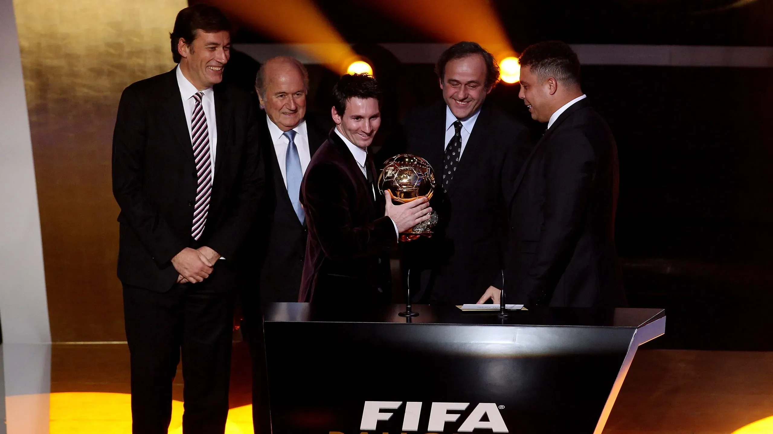 Lionel Messi el día que con 24 años recibió su tercer Balón de Oro.
