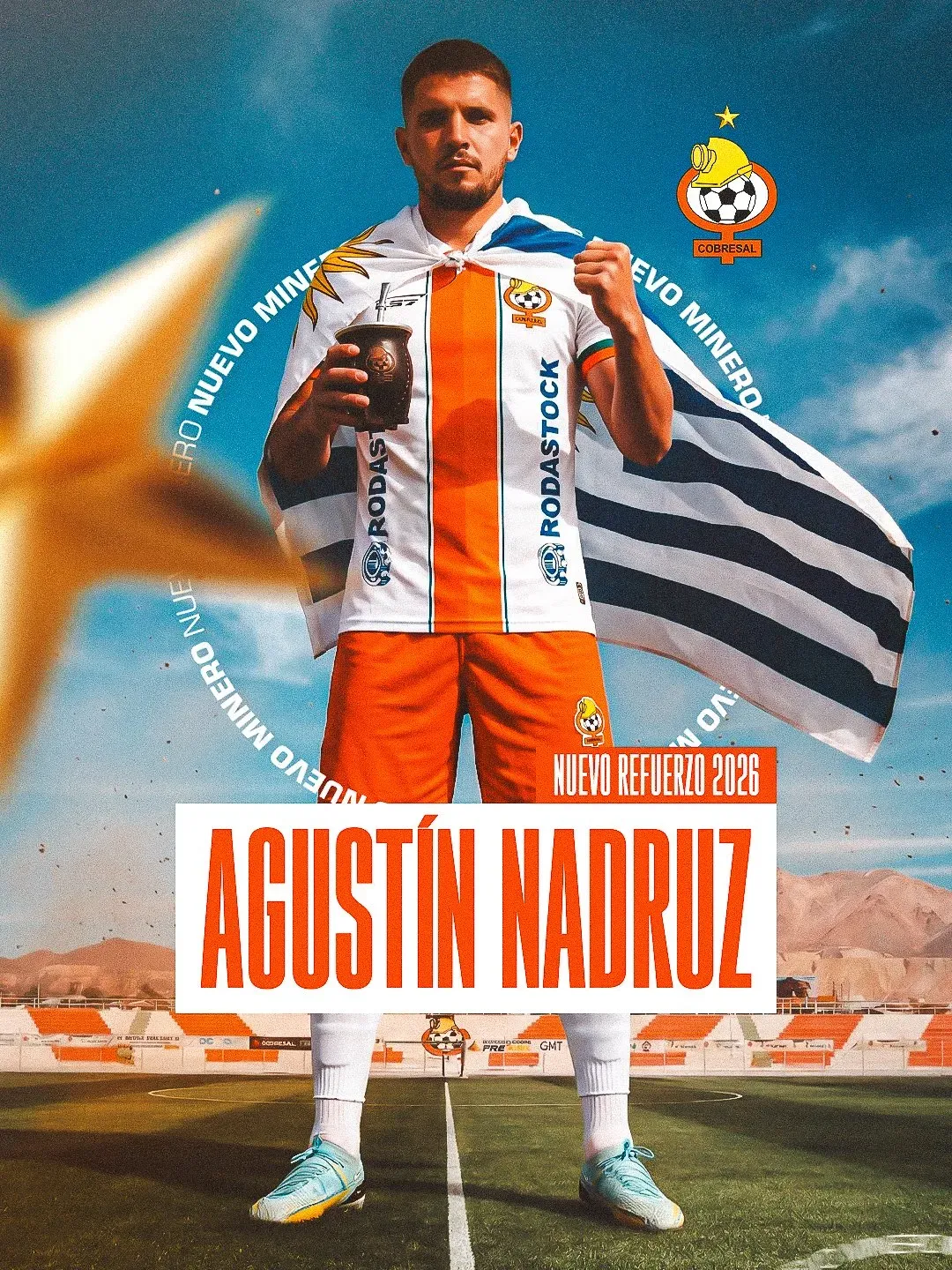 Agustín Nadruz se queda en Primera División con los Mineros. Foto: Cobresal.