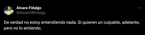 TWEET DE ÁLVARO FIDALGO QUE LO BORRÓ MINUTOS DESPUÉS