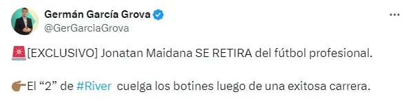 Tuit de Germán García Grova.