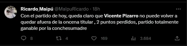 Hinchas piden a Pizarro de titular.
