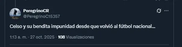 Comentarios en X sobre la entrada de Celso Borges ante Kendall Porras