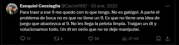 Las críticas a Merentiel en su llegada.