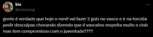 Torcedora do Vasco. Foto: Reprodução/ Twitter
