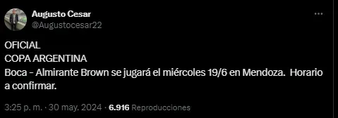 Boca jugará un día antes de que empiece la Copa América.