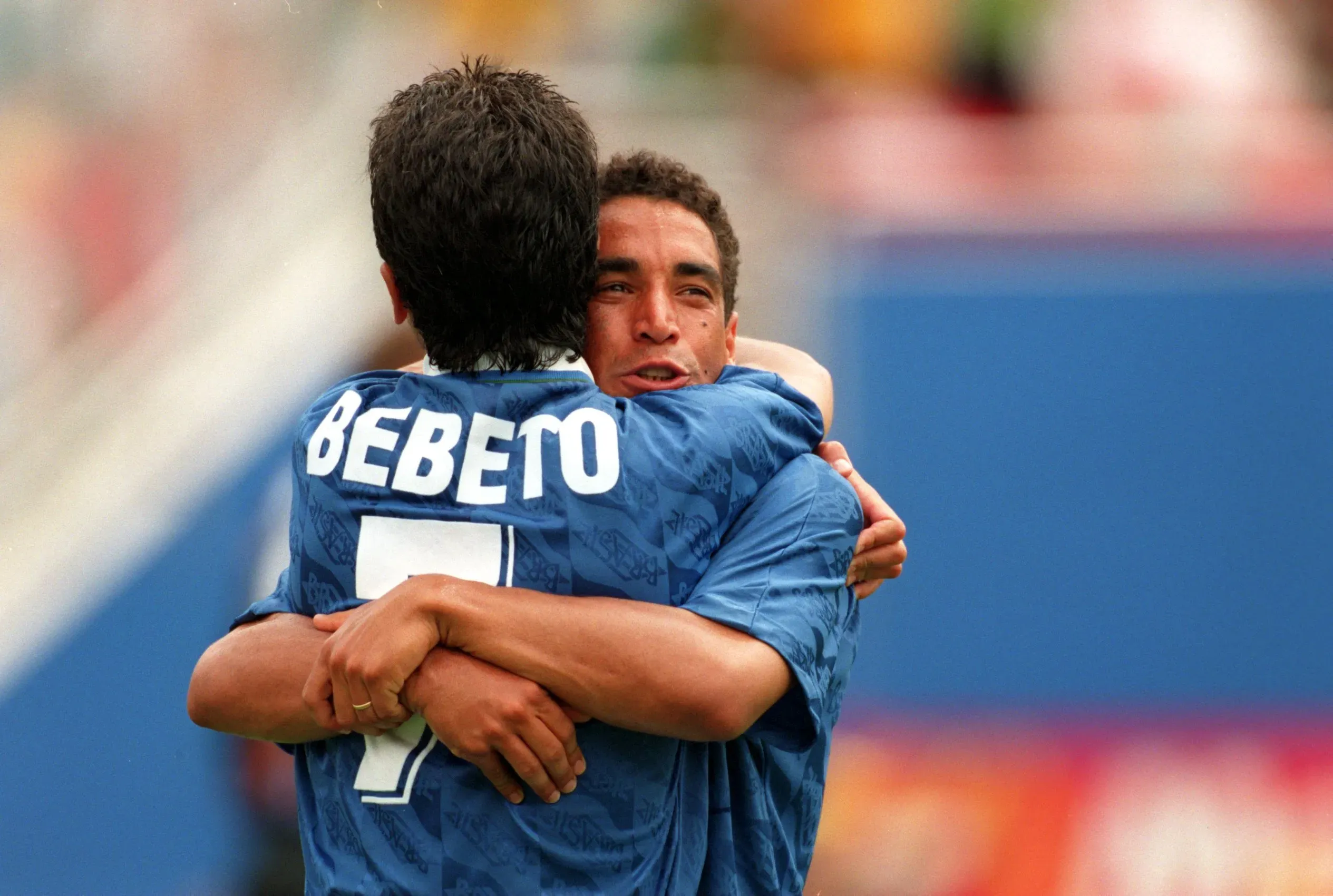 Bebeto celebra un gol en el Mundial de Estados Unidos ’94. (Chris Cole/ALLSPORT)