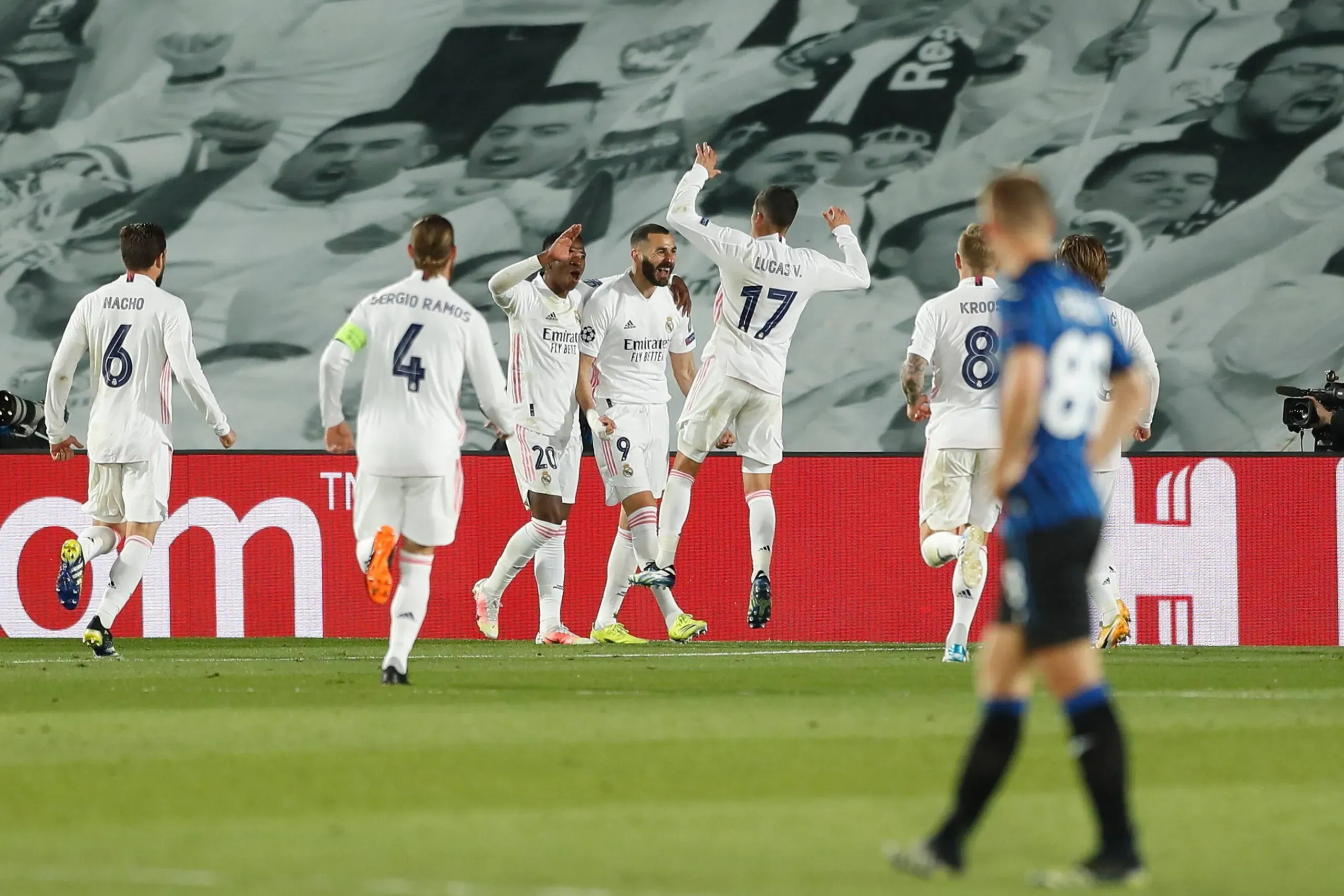 Real Madrid x Atalanta em 2020/21, pela Champions League. Foto: IMAGO.