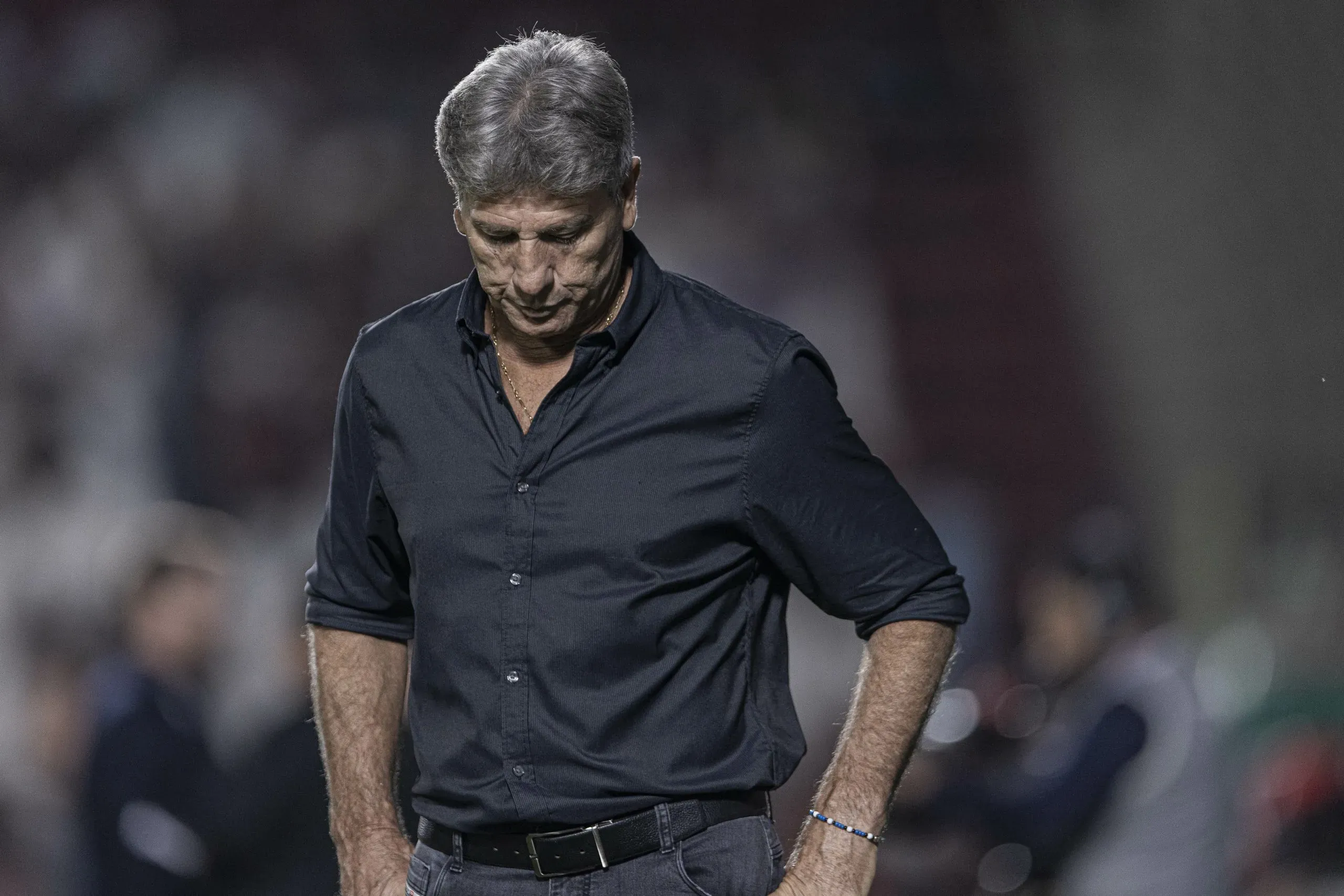 Renato Gaucho técnico do Gremio durante partida contra o Atlético-GO no Estádio Antonio Accioly pelo campeonato Brasileiro A 2024. Foto: Heber Gomes/AGIF