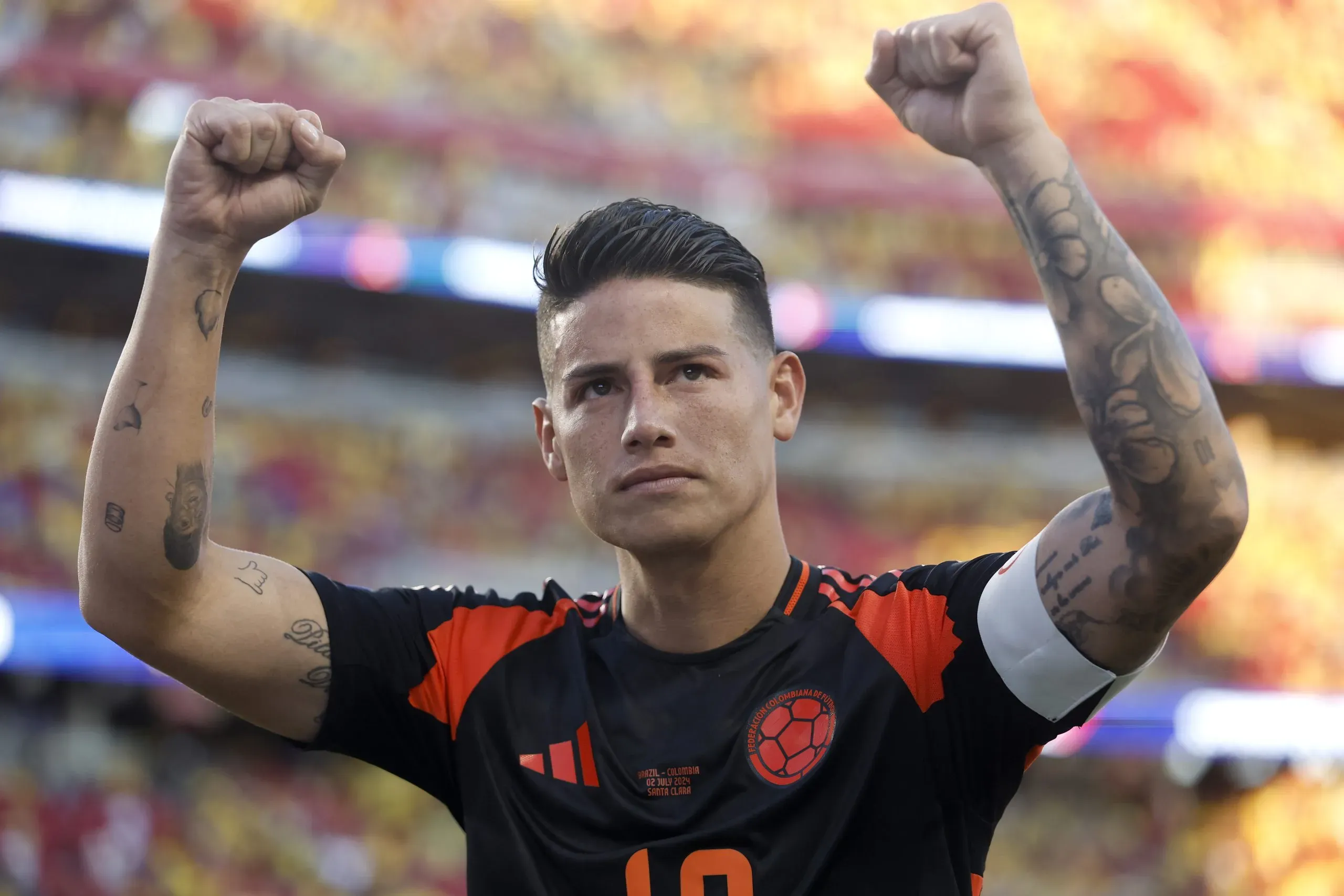 James Rodríguez, jogador do São Paulo atuando pela Seleção da Colômbia. (Photo by Lachlan Cunningham/Getty Images)