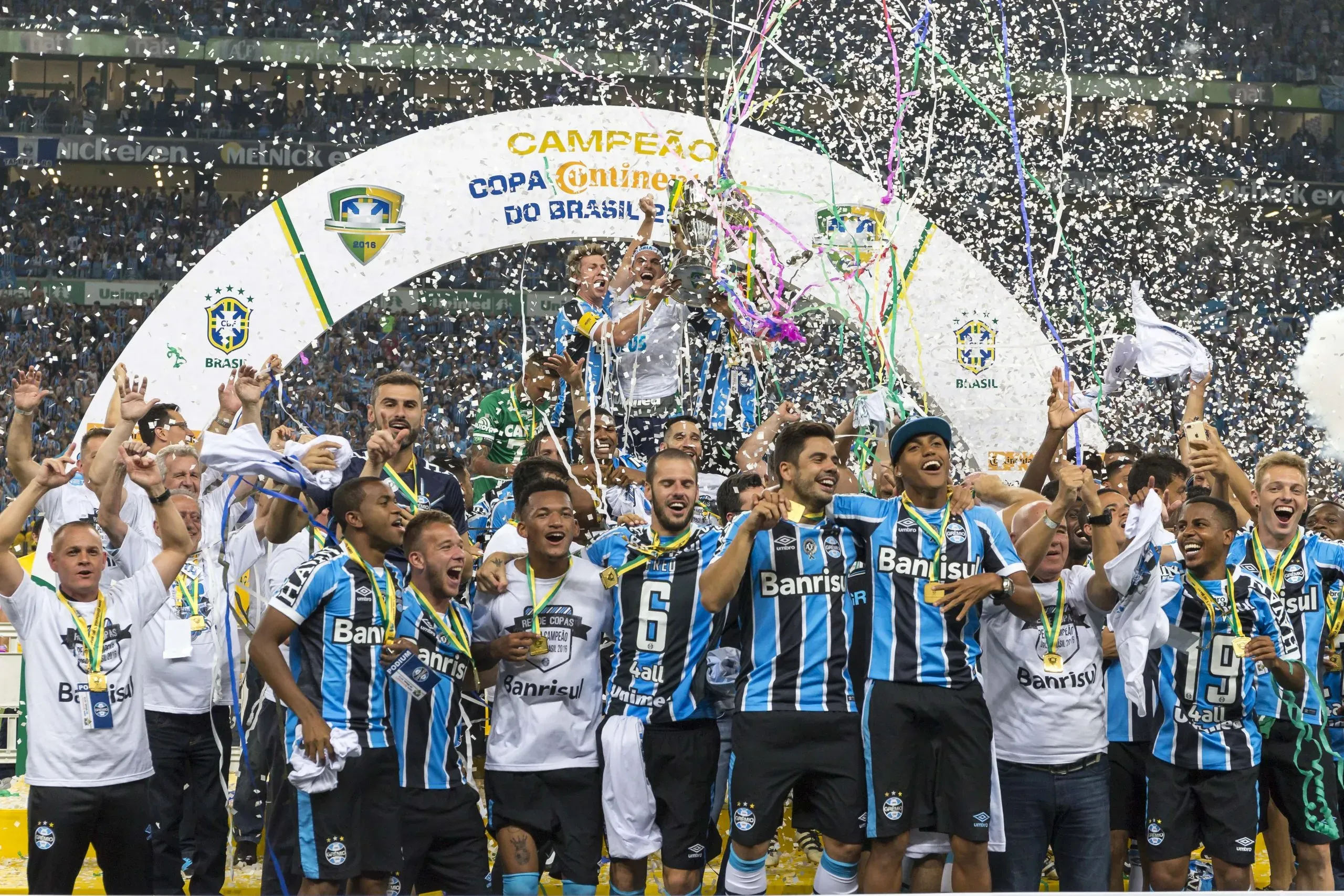 Grêmio Campeão da Copa do Brasil de 2016. Foto:Jeferson Guareze/AGIF