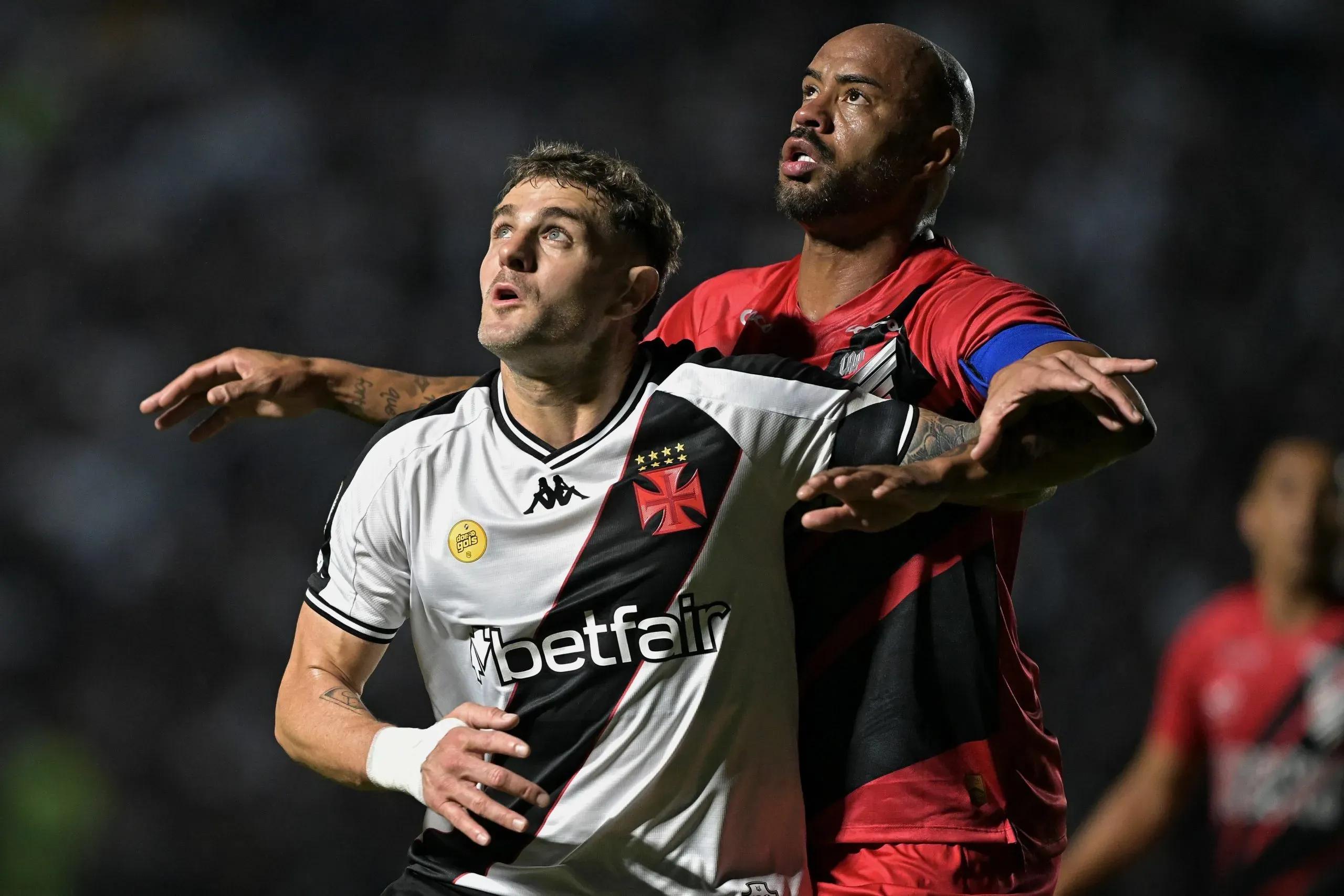 Vasco 0 x 1 Athletico ao final do primeiro tempo. Foto: Jorge Rodrigues/AGIF