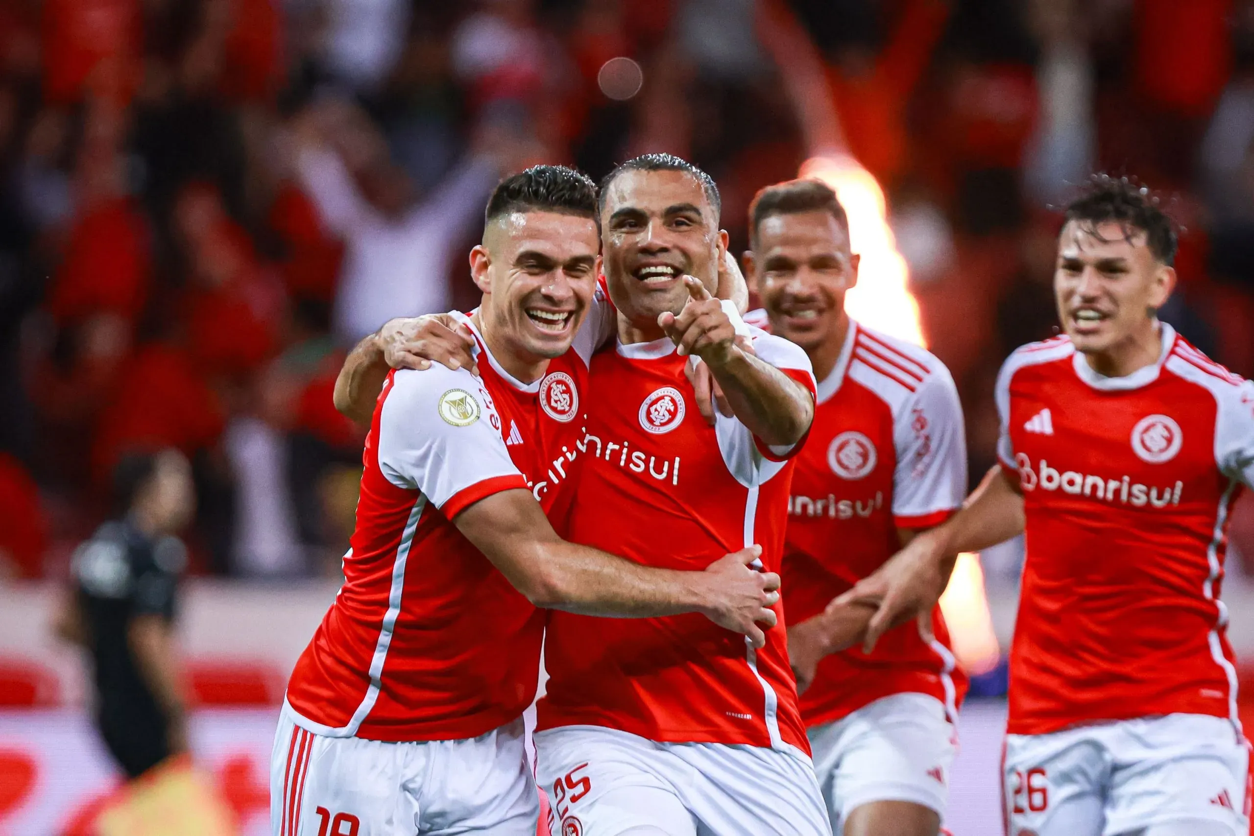 Internacional 2 x 0 Cuiabá ao término do primeiro tempo. Foto: Maxi Franzoi/AGIF