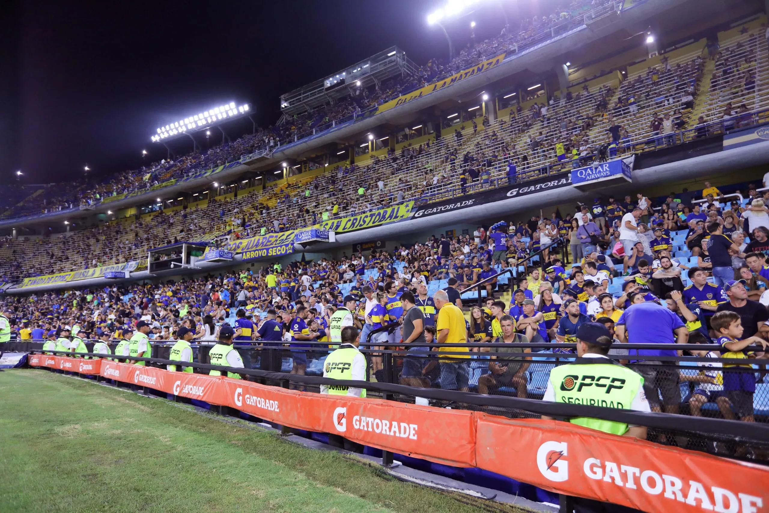 La platea sin los acrílicos vs. Independiente. Foto: Boca Juniors Oficial.