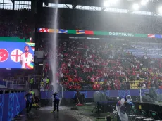 Una gotera se convirtió en cascada y generó desconcierto en la previa de un partido de la Eurocopa 2024