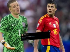 El picante tuit de Pickford que se volvió viral antes de la final de la Eurocopa y enfureció a España