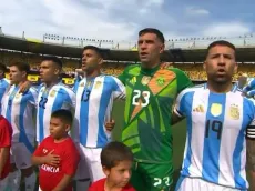 La reacción de los hinchas colombianos al himno de Argentina