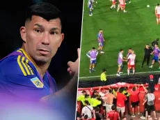 No se vio: el escupitajo de Gary Medel a los plateístas de Huracán