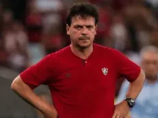 Fernando Diniz retira funcionários do Fluminense do CT durante o treino