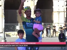 Así celebró Daniel Martínez el subcampeonato del Giro de Italia