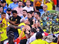 Jugadores de Uruguay se fueron a las manos con hinchas de la Selección Colombia