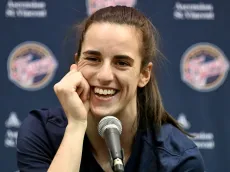 Caitlin Clark's teammate interrupts her press conference to judge her game