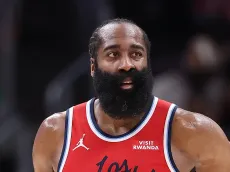 James Harden reacts in shock as Chris Paul and the Clippers part ways