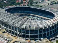 Se filtraron imágenes de los trabajos en el campo de juego del Estadio Azteca