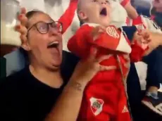 VIDEO: el increíble festejo de un bebé de River en el Monumental que se hizo viral