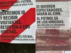 "Que vuelvan los visitantes", los afiches que aparecieron en la previa de River vs. San Lorenzo