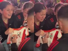 Hasta las lágrimas: gran gesto de Juanfer que hizo emocionar a una hincha de River