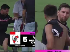 No se vio: el gesto de Messi con los pibes de River y el regalo que se llevó