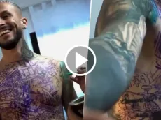 VIDEO | El Pipa Benedetto mostró la imagen que confirma que se tapó el tatuaje de Boca