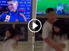 Viral: la hija de Rojo y una tierna reacción cuando el capitán de Boca le mandó saludos por televisión