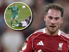 No lo rompió de milagro: Mac Allister recibió una terrible patada en Liverpool vs. Burnley