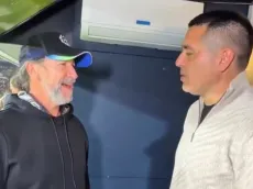 Riquelme se encontró con un otro famoso artista internacional en La Bombonera: "Usted es el ídolo de mi mamá"